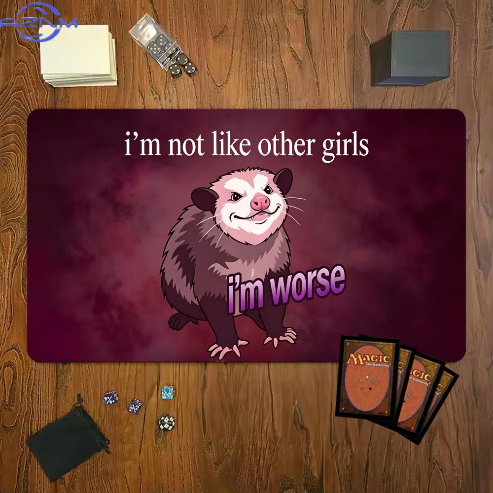 Pc Gaming Quotes - Funny Opossum Quote Playmat Gaming Mouse