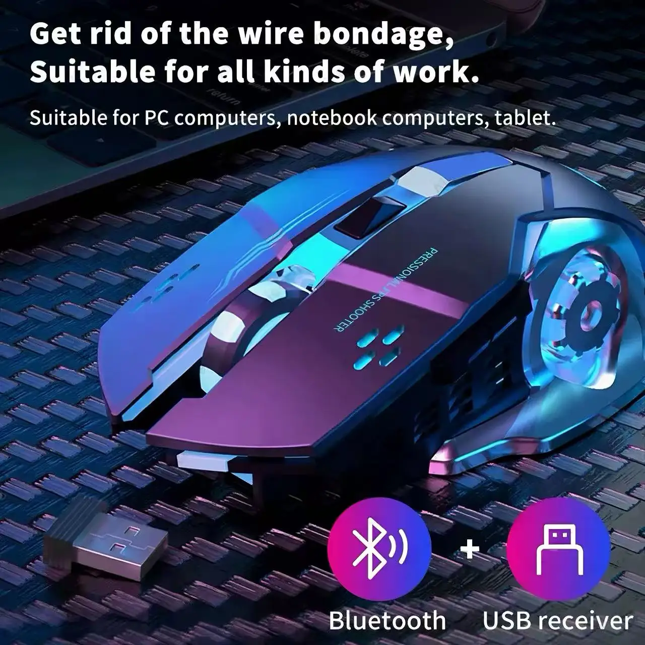 RGB Light Wireless Gaming Mous - Pc Gaming X3D review and price