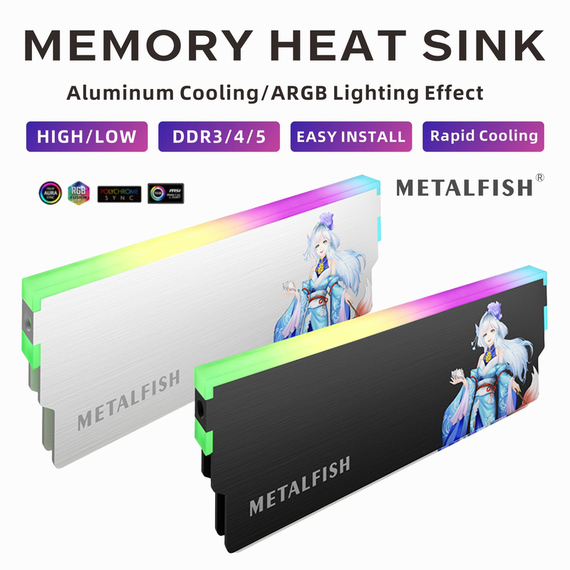 METALFISH DRAM Heatsink 5V-3PI - Pc Gaming Ddr3 review and price